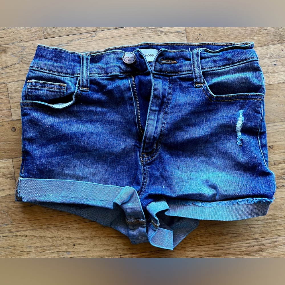 Dark wash jean short